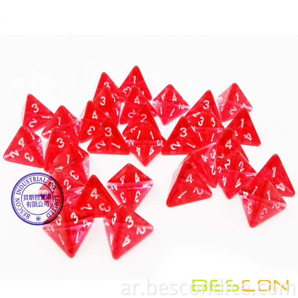 Roleplaying Mini Red Gem D4 Dice